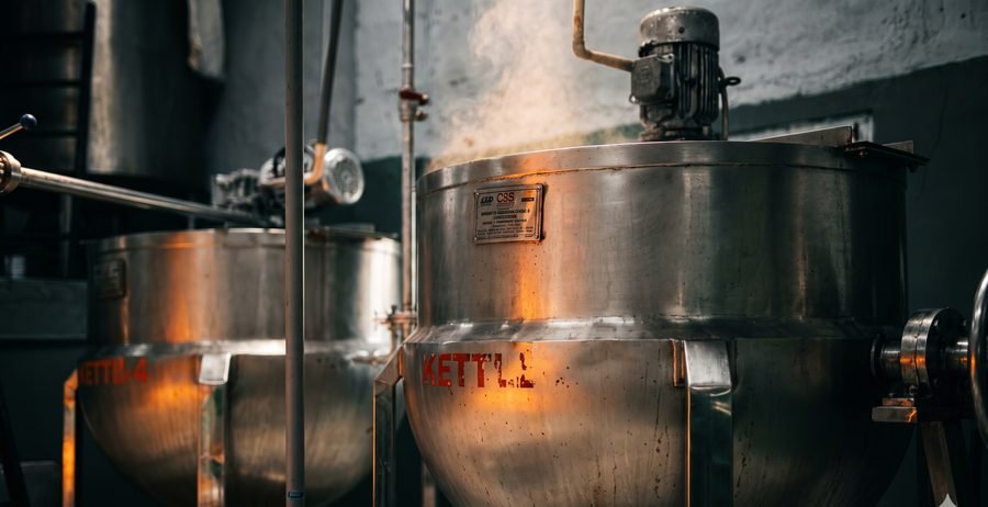 Steel cooking kettle